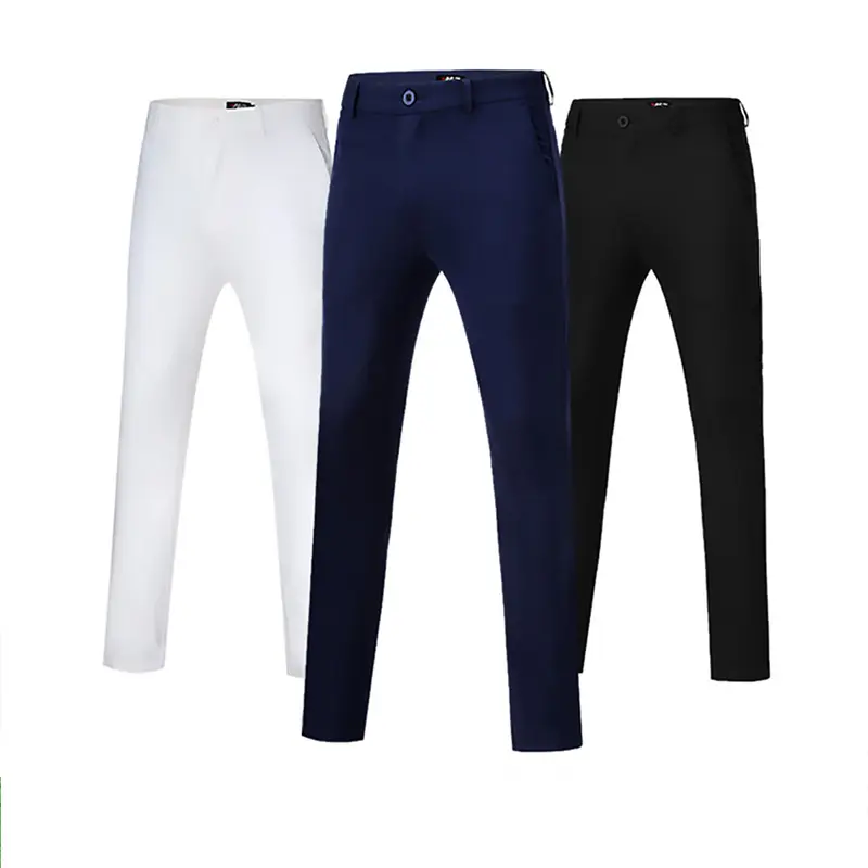 Casual Plus Size Katoenen Nauwsluitende Kleding Promotionele Kaki Kantoorwerk Chino Broek Heren Stoffen 100% Katoenen Golfbroek