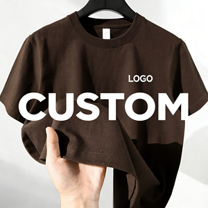 T-shirts en coton personnalisés 220 g/m² pour hommes, coupe ample, col rond, imprimés, motif uni, t-shirts à col rond pour garçons - Product Image 1