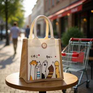 Borsa in tela multiuso Ilan 15x21x23 cm con stampa di cartoni animati per uso quotidiano - Product Image 3