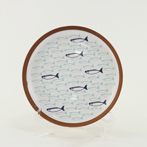 Nouveau design <span class=keywords><strong>en</strong></span> céramique grès cérame rond bon marché assiettes - Product Image 3