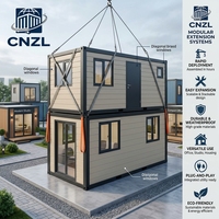 Maison modulaire extensible CNZL de 20 pieds à installation rapide, 1 à 3 chambres, mini-cottage australien pliable, cuisine scolaire