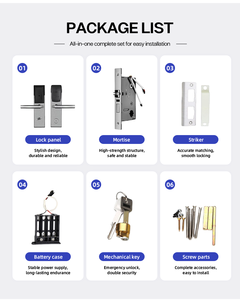 Système de Serrure de Porte d'Hôtel RFID Anti-Vol <span class=keywords><strong>Temic</strong></span> 13,56 MHz avec Carte à Clé et Logiciel de Gestion Gratuit pour Carte RF Intelligente - Product Image 5