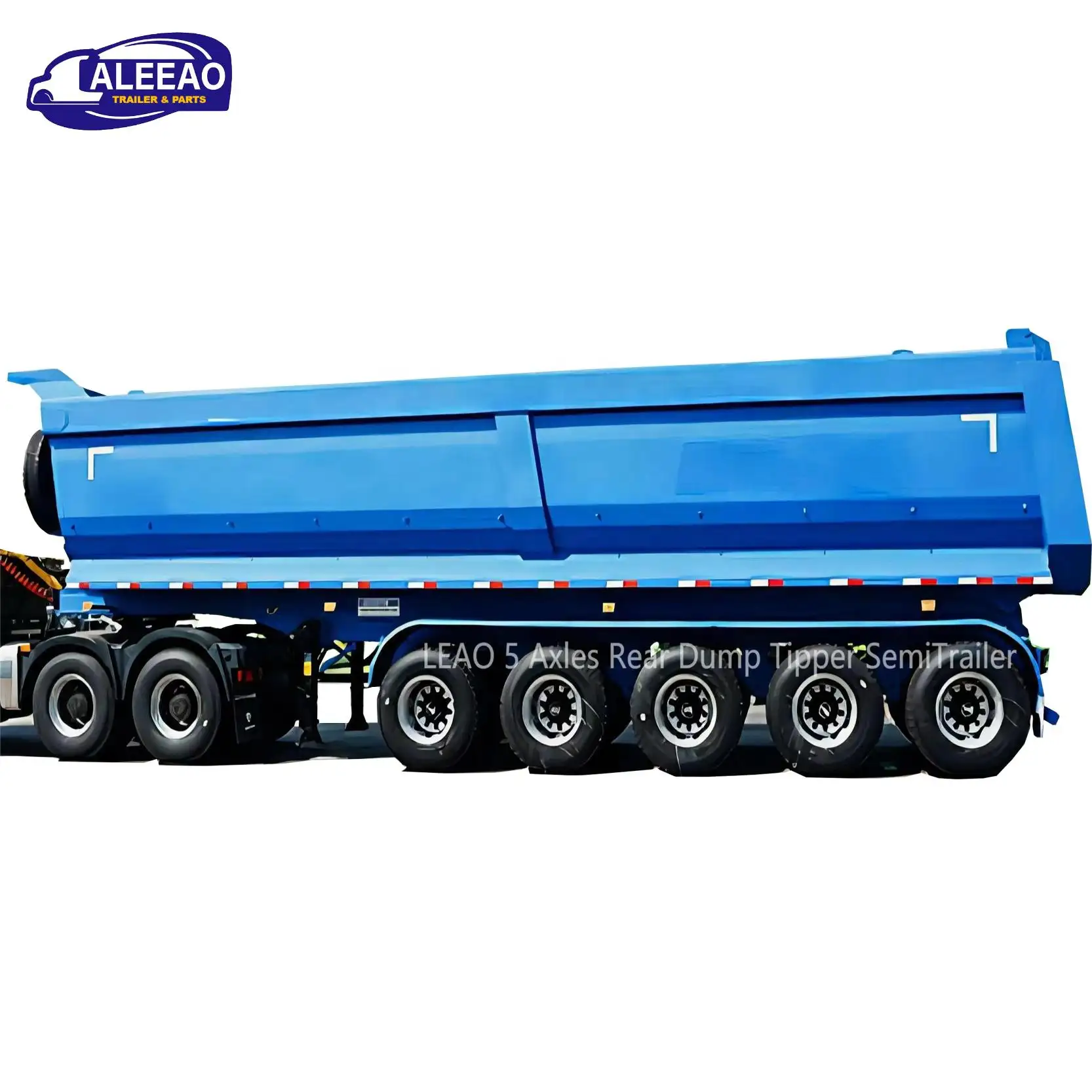 ALEEAO Liangshan 3 4 eixos 45cbm 40-70 Ton em forma de U final basculante traseiro despejo Semi caminhão reboques para venda