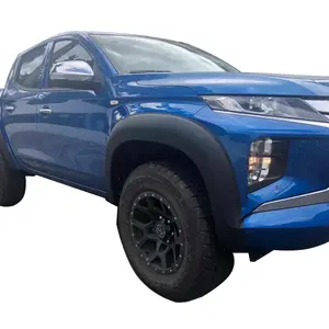 Mat siyah bitmiş çamurluk genişletici pürüzsüz Mitsubishi Triton Strada 2019 2020 L200 dış aksesuarlar