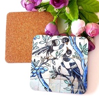 Sous-verre personnalisé en papier écologique, bois et liège, imperméable, résistant à la chaleur, avec logo, motif, couleur, taille et forme, pour la maison, le bar, le café