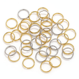 Anillos Divididos para Fabricación de Joyería DIY |   Conectores de Doble Aro de Acero Inoxidable Plateado con Recubrimiento PVD en Varios Tamaños, Venta al Por Mayor - Product Image 3