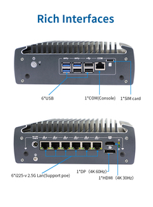 Système d'inférence IA Edge, ordinateur embarqué, processeur Core I3 <span class=keywords><strong>10110U</strong></span>, accélérateur IA Hailo-8, 16 Go de RAM, 1 To de SSD, PoE, RS232, RJ45 - Product Image 4