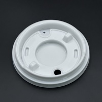 Conception rotative avec trou de paille de 107mm de diamètre sans fuite de couvercles en plastique jetables pour le montage de tasses à emporter