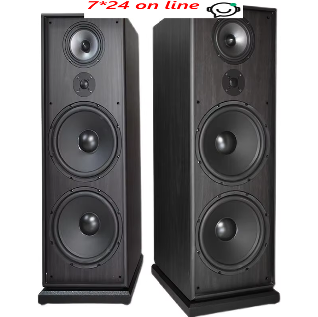 HF615 Audiophile Floor Speakers, Dual 12-Inch Hi-Fi Tower System for Home Theater & Living Room Music