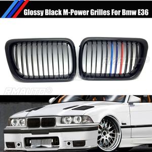 1 Paire de Grilles de Pare-chocs Avant Noires Brillantes Style M pour BMW E36 M3 Série 3 1997-1999 Kit de Carrosserie - Product Image 2