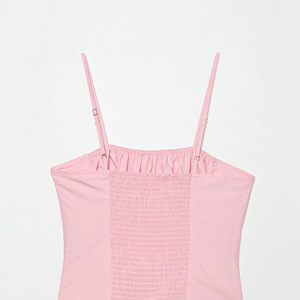 <span class=keywords><strong>Vestido</strong></span> <span class=keywords><strong>Midi</strong></span> Personalizado Primavera 2026 sin Tirantes con <span class=keywords><strong>Espalda</strong></span> Fruncida y Tirantes Finos, sin <span class=keywords><strong>Espalda</strong></span> y Hombros Descubiertos, OEM de Fábrica de Ropa China - Product Image 4