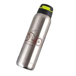 Bouteille de sport d'alpinisme d'extérieur grande capacité, isotherme sous vide, anti-fuite, en acier inoxydable - Product Image 5