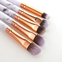 Pinceaux de maquillage plats synthétiques vegan à manche en plastique, lot de 10 pièces pour le visage, les yeux, le mascara, le baume à lèvres, le rasage, échantillon gratuit