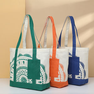 Shopping <b>Bag</b> Canvas With Printing Logo Canvas Tote <b>Bag</b> With Pocket and Zipper Cotton Tote <b>Bag</b> Custom - Product Image 2
