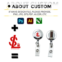 Porte-badge rétractable en métal robuste avec logo personnalisé, porte-badge yoyo en métal personnalisé pour infirmière