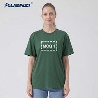 Camiseta Kuenzi Regular Personalizada con Logotipo, Cuello Redondo, Manga Corta, 100% Algodón, 240GSM, Hombros Caídos, Talla Grande para Mujer