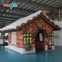 Tente de Père Noël gonflable personnalisée pour les décorations de festivals et événements en plein air