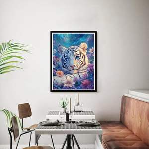 Pittura diamantata rotonda diretta in fabbrica 5D pittura decorativa <span class=keywords><strong>leopardo</strong></span> animale - Product Image 2
