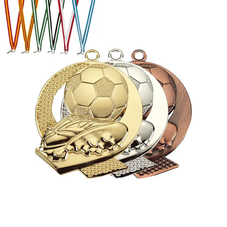 Aangepaste Metalen Souvenir Sport Voetbal Medaille, Aangepaste Voetbal Medaille