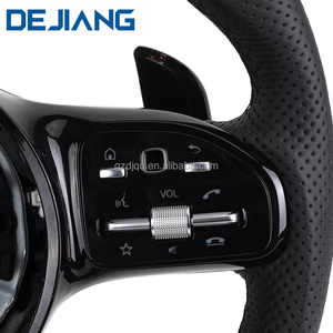 Volant en cuir semi-perforé pour <span class=keywords><strong>Mercedes</strong></span> Benz Classe A W169 W176 W177 GLA45 X156 GLS X167 W205 avec garniture noire piano - Product Image 4