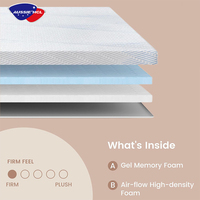 Surmatelas en mousse à mémoire de forme rafraîchissante compressée, tailles Queen et King, fourni en gros par l'usine certifiée de Foshan, approvisionnement stable