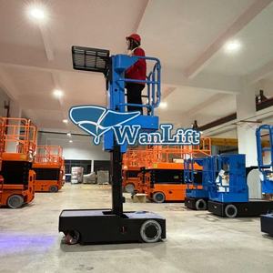 Plataforma Elevadora de Canasta Wanlift Estándar del Reino Unido de 3m 5m, Autopropulsada, Recolector de Pedidos, Elevador Eléctrico de un Solo Mástil - Product Image 4