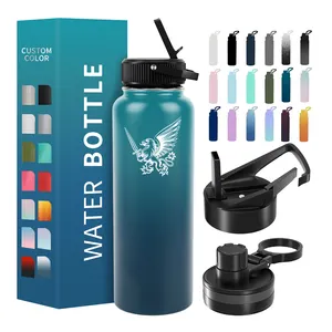 Vacuum Insulated Wide Mouth Thermal Metal Hot Custom Stainless Steel Metal Water Bottle