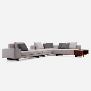<span class=keywords><strong>Bravo</strong></span> muebles de sala de estar gran apartamento diseño italiano en forma de L luz nórica lujo simple gran combinación de esquina plana sofá - Product Image 3