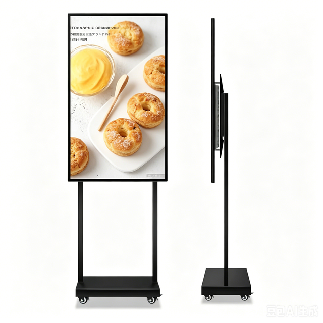 Freestanding Remote Update Digital Billboard Android OS Vertical LCD Kiosk for UK Castle Tourist Shop Promotion