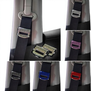 Clip de Hebilla de Cinturón de Seguridad de Coche con Diamantes Universales al por Mayor, Tope de Clip de Fijación de Cinturón de Seguridad de Coche, Accesorios de Coche Brillantes - Product Image 2