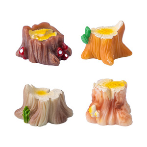DIY Micro Paisaje Jardín de Hadas Manualidades Adorno Casa de Muñecas Mini Estatua de Tocón de Árbol de Resina Figuras de Jardín en Miniatura - Product Image 5