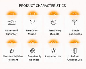 Arte elástico para interiores y exteriores, Material acrílico de buen relieve, <span class=keywords><strong>pintura</strong></span> cepillada, revestimiento líquido de última generación, lechada de <span class=keywords><strong>hueso</strong></span> para interiores y exteriores - Product Image 4