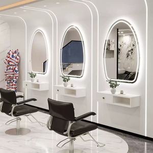 Tùy chỉnh thiết kế hình dạng Salon cụ thể LED thông minh gương chiếu sáng một mặt khung nhôm cảm ứng chuyển đổi sinh thái thân thiện sinh nhật - Product Image 1