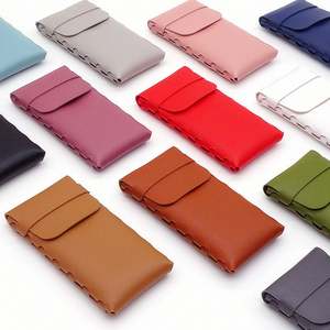 Étui de protection pour lunettes de lecture portable avec logo personnalisé, en cuir PU, pochette pour lunettes, sac de rangement pour lunettes - Product Image 1