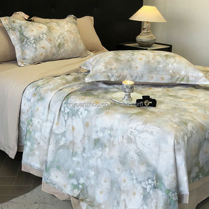 طقم لحاف فاخر جديد مطبوع بتصميم هندسي ثلاثي الأبعاد من البوليستر لجميع المواسم، طقم أغطية سرير فندقي من 4 قطع قابل للعكس - Product Image 6