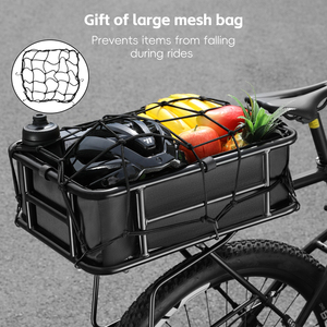 WEST BIKING <span class=keywords><strong>Cesta</strong></span> <span class=keywords><strong>trasera</strong></span> de carga para bicicleta de gran capacidad de aleación de aluminio de alta resistencia - Product Image 2