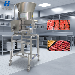 Machine automatique de fabrication de galettes de burger en acier inoxydable 304, pour <span class=keywords><strong>viande</strong></span> de bœuf, poulet, poisson, 35 pièces/min, commerciale, 380V - Product Image 6