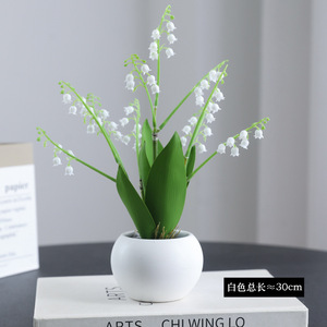 Plantas en maceta de orquídeas de campana artificiales de alta calidad a granel para graduación Año Nuevo Acción de Gracias y Día de la madre para decoración de pared - Product Image 6