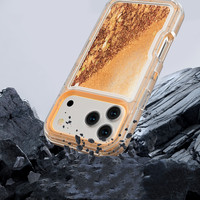 Coque de téléphone de luxe à paillettes liquides pour iPhone 18 Pro Max 17 Pro 16 15 14 13 12 11 6,1 pouces, robuste et résistante, avec strass brillants