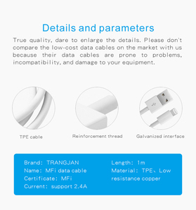 OEM gố<span class=keywords><strong>c</strong></span> C89 chip USB <span class=keywords><strong>m</strong></span>ộ<span class=keywords><strong>t</strong></span> <span class=keywords><strong>c</strong></span>á<span class=keywords><strong>p</strong></span> iOS sạ<span class=keywords><strong>c</strong></span> điệ<span class=keywords><strong>n</strong></span> thoại <span class=keywords><strong>C</strong></span>á<span class=keywords><strong>p</strong></span> dữ liệu cho Iphone MFI dây - Product Image 6