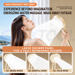 Ensemble de douche double pour maison avec robinet chaud/froid et pommeau haute pression pour salle de bain - Product Image 6