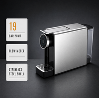 Machine à café à capsules compatible Nespresso, volume personnalisable, pour la maison et le bureau, groupe de brassage breveté, 19 bars