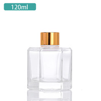 Bouteille d'aromathérapie en rotin hexagonal bouteille d'aromathérapie sans feu 50ml 120ml bouteille en verre Diffuer vente en gros