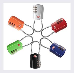 Candado de combinación de cadena de bicicleta aprobado por TSA, candado de Cable de 3 dígitos para viaje, candado de contraseña para maleta de equipaje TSA - Product Image 2