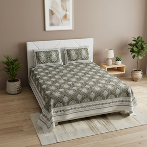 Drap de lit indien fait à la main en gros Jaipuri Design main bloc impression ensemble de couverture de lit literie drap de lit en coton taille de lit - Product Image 3