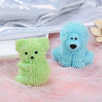 Pelota Antiestrés de TPR Elástica y Pegajosa con Diseño de Pulpo Pequeño, Pez Marino, Koala, Poodle y Otros Animales, Juguete de Pulpo