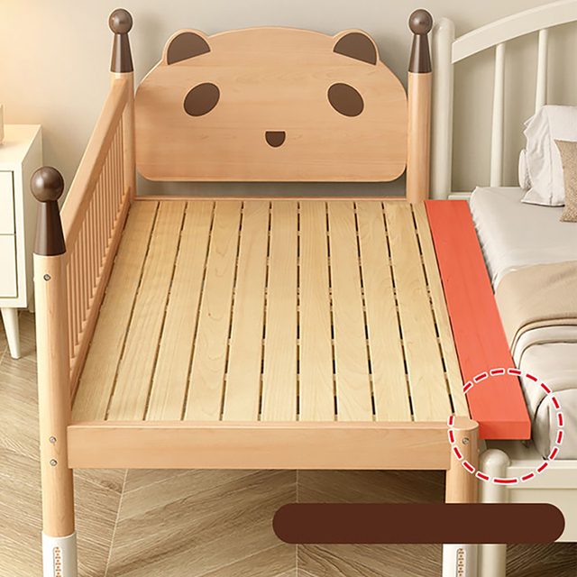 Convertible Solid Wood Baby Crib & Queen Bed Frame with Storage-Multi-Function Children's Furniture for Bedroom