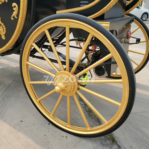 Nuevas llegadas Black Cinderella Electric Royal Horse Carriage 4 Outdoor Sightseeing Wagon para bodas Scenic Display 4-6 personas - Product Image 6