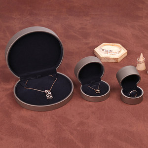 Boyang Creative Custom Logo Luxury Jewellery Packaging Engagement Round PU Leather <b>Ring</b> Boxes - Product Image 6