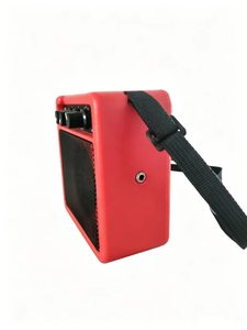 Amplificador de guitarra eléctrica MINI con altavoz, 5W, disponible en varios colores, con batería de 9V y correa de transporte. - Product Image 6